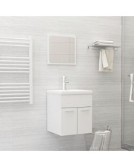 Ensemble de meubles de salle de bain Blanc brillant Aggloméré | Mobilier & Déco