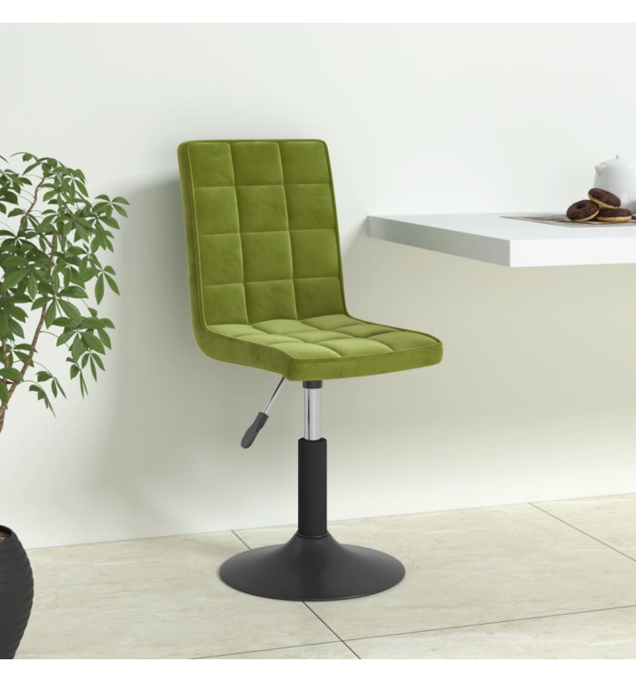 Chaises pivotantes à manger lot de 4 vert clair velours | Mobilier & Déco