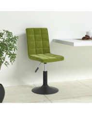 Chaises pivotantes à manger lot de 4 vert clair velours | Mobilier & Déco