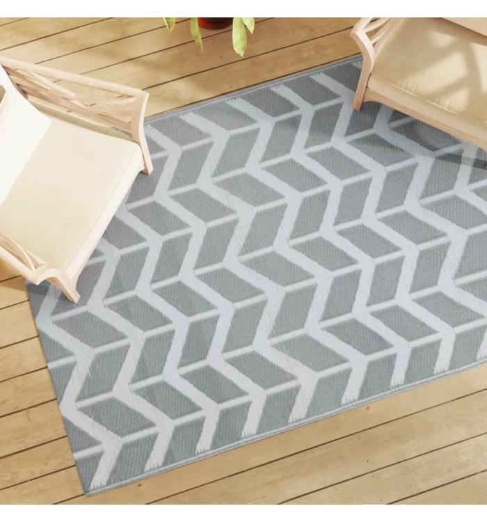 Tapis d'extérieur ARAKIL gris 140 x 200 cm PP | Mobilier & Déco