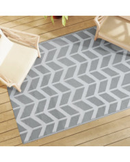 Tapis d'extérieur ARAKIL gris 140 x 200 cm PP | Mobilier & Déco