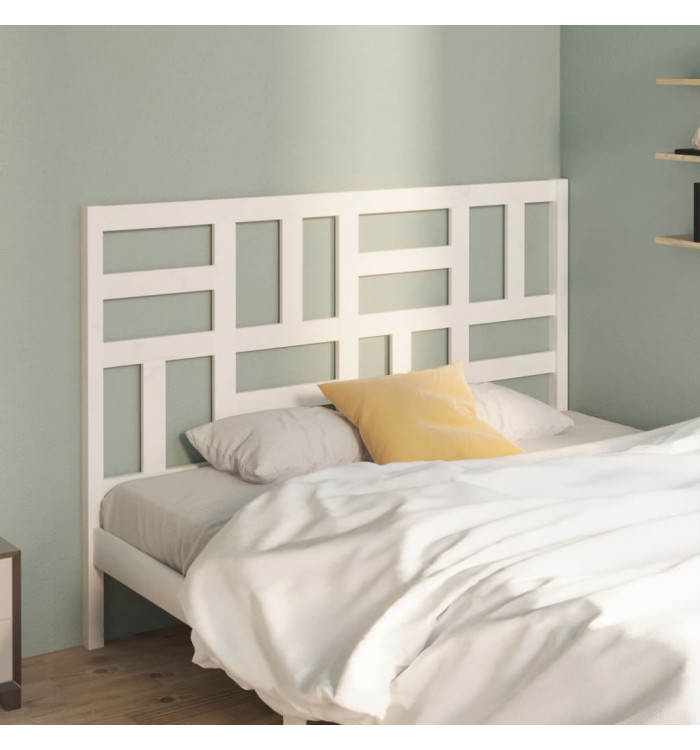Tête de lit Blanc 141x4x104 cm Bois massif de pin | Mobilier & Déco