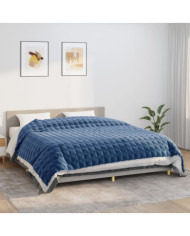 Couverture lestée Bleu 220x260 cm 15 kg Tissu | Mobilier & Déco