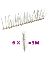 Ensemble de 6 pointes à 5 rangées contre oiseaux Plastique 3 m | Mobilier & Déco