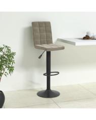 Tabouret de bar Gris clair Velours | Mobilier & Déco