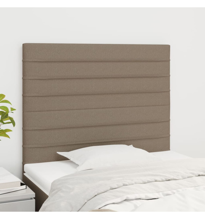 Têtes de lit 2 pcs Taupe 90x5x78/88 cm Tissu | Mobilier & Déco