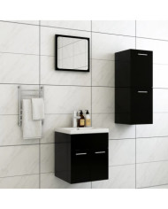 Ensemble de meubles de salle de bain Noir Aggloméré | Mobilier & Déco
