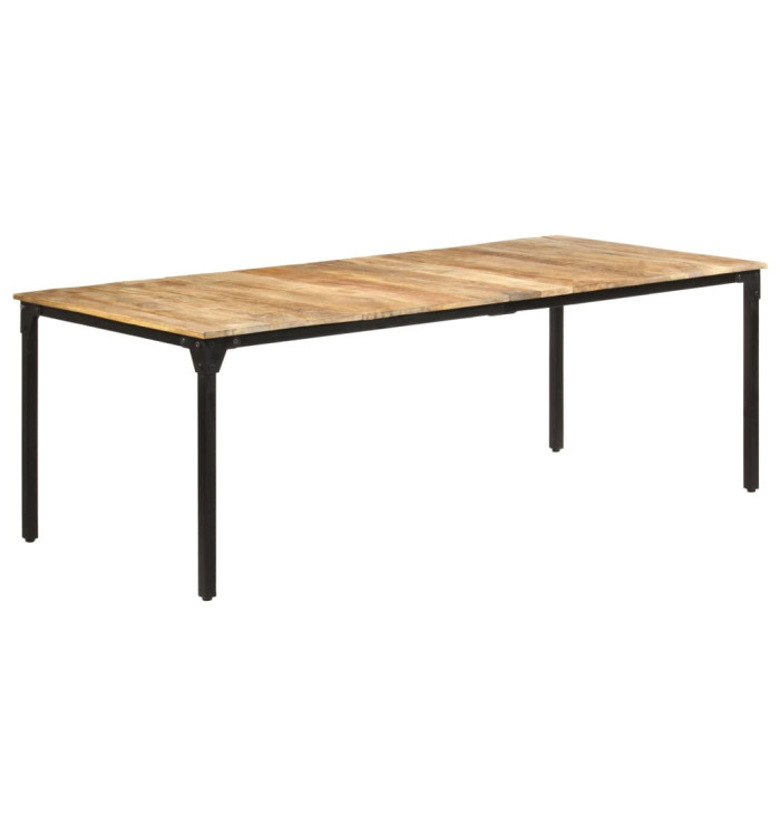 Table de salle à manger 220x100x76 cm Bois de manguier brut | Mobilier & Déco