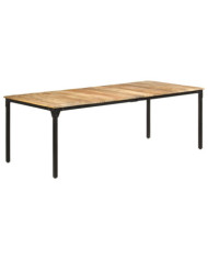 Table de salle à manger 220x100x76 cm Bois de manguier brut | Mobilier & Déco