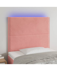 Tête de lit à LED Rose 80x5x118/128 cm Velours | Mobilier & Déco
