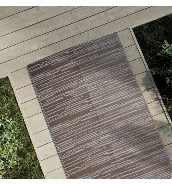 Tapis d'extérieur ARAKIL marron 80x250 cm PP | Mobilier & Déco