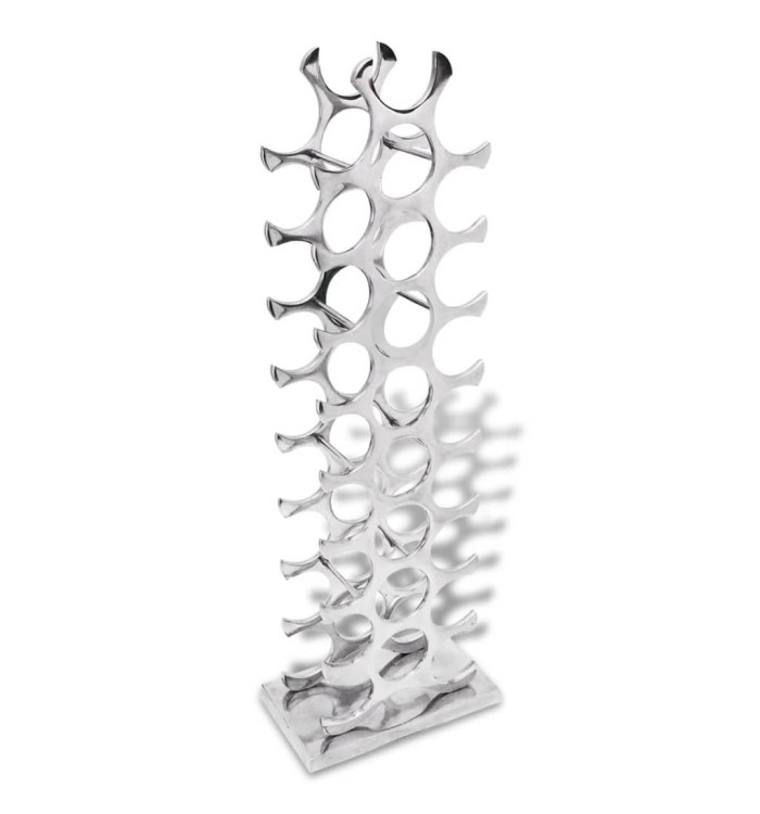Casier à bouteilles Aluminium Argenté 27 bouteilles | Mobilier & Déco