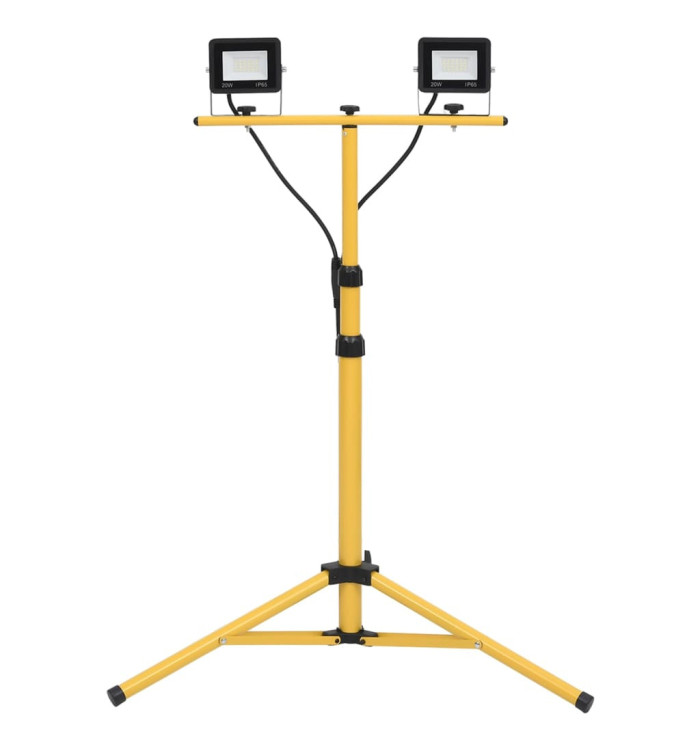 Projecteur à LED avec trépied 2x20 W Blanc froid | Mobilier & Déco