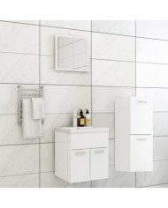 Ensemble de meubles de salle de bain Blanc brillant Aggloméré | Mobilier & Déco