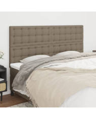 Têtes de lit 4 pcs Taupe 80x5x78/88 cm Tissu | Mobilier & Déco