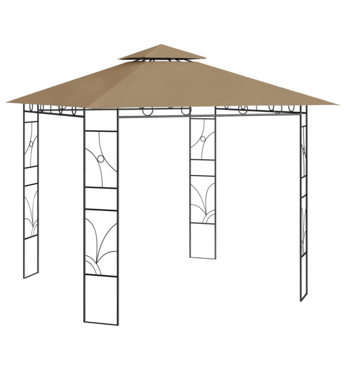 Belvédère 3x3x2,7 m Taupe 160 g/m² | Mobilier & Déco