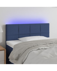Tête de lit à LED Bleu 90x5x78/88 cm Tissu | Mobilier & Déco