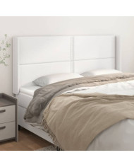 Tête de lit avec oreilles Blanc 183x16x118/128 cm Similicuir | Mobilier & Déco