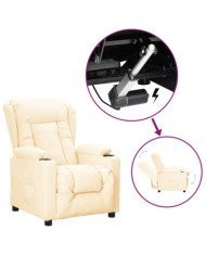 Fauteuil Crème Similicuir | Mobilier & Déco