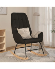 Chaise à bascule Noir Tissu | Mobilier & Déco