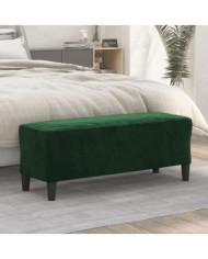 Banc Vert foncé 100x35x41 cm Velours | Mobilier & Déco