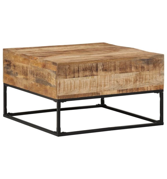 Table basse 68x68x41 cm Bois de manguier brut | Mobilier & Déco