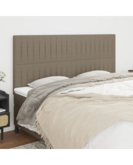 Têtes de lit 4 pcs Taupe 100x5x78/88 cm Tissu | Mobilier & Déco