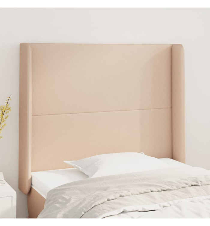 Tête de lit avec oreilles Cappuccino 83x16x118/128cm Similicuir | Mobilier & Déco
