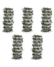 Clôtures à treillis de saule 5pcs feuille artificielle 180x60cm | Mobilier & Déco