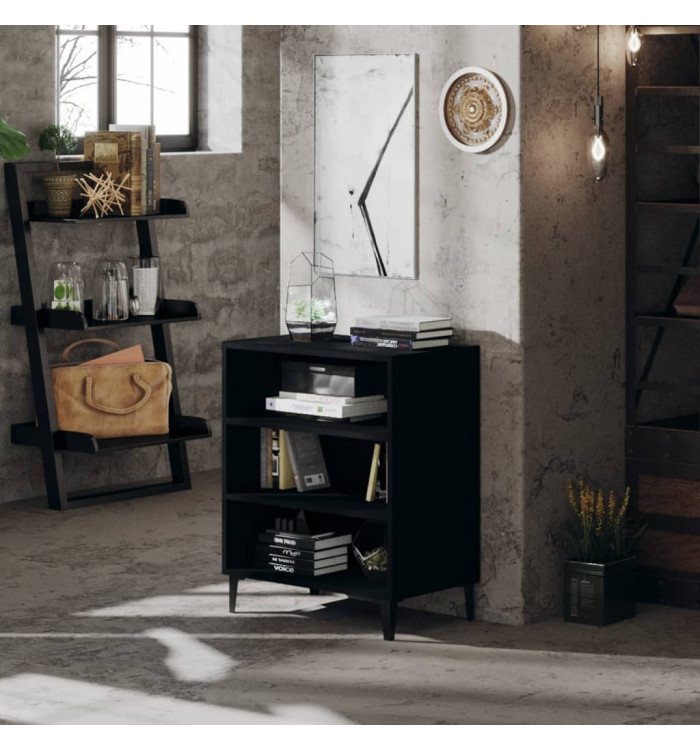 Buffet noir 57x35x70 cm bois d’ingénierie | Mobilier & Déco