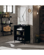 Buffet noir 57x35x70 cm bois d’ingénierie | Mobilier & Déco