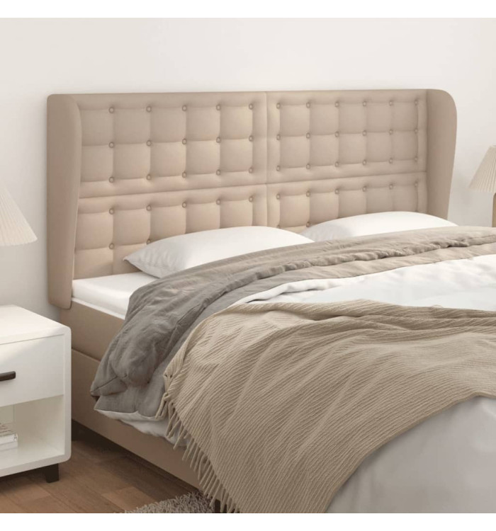 Tête de lit avec oreilles Cappuccino 183x23x118/128 cm | Mobilier & Déco