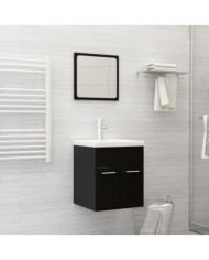Ensemble de meubles de salle de bain Noir Aggloméré | Mobilier & Déco