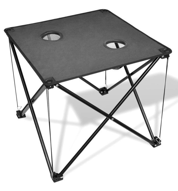 Table de camping pliante grise | Mobilier & Déco