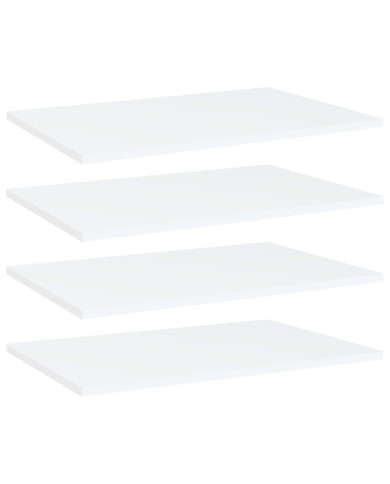 Panneaux de bibliothèque 4 pcs blanc bois d’ingénierie | Mobilier & Déco