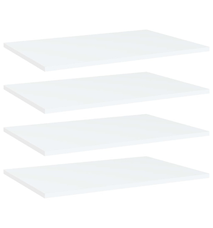 Panneaux de bibliothèque 4 pcs blanc bois d’ingénierie | Mobilier & Déco