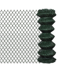 Clôture à mailles losangées Acier 1x25 m Vert | Mobilier & Déco