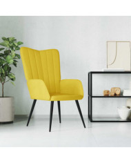 Chaise de relaxation Jaune moutarde Velours | Mobilier & Déco
