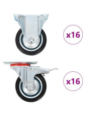 32 pcs Roulettes 75 mm | Mobilier & Déco
