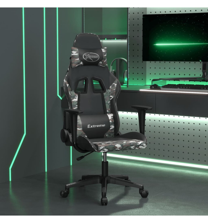 Chaise de jeu de massage Noir et camouflage Similicuir | Mobilier & Déco