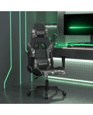 Chaise de jeu de massage Noir et camouflage Similicuir | Mobilier & Déco