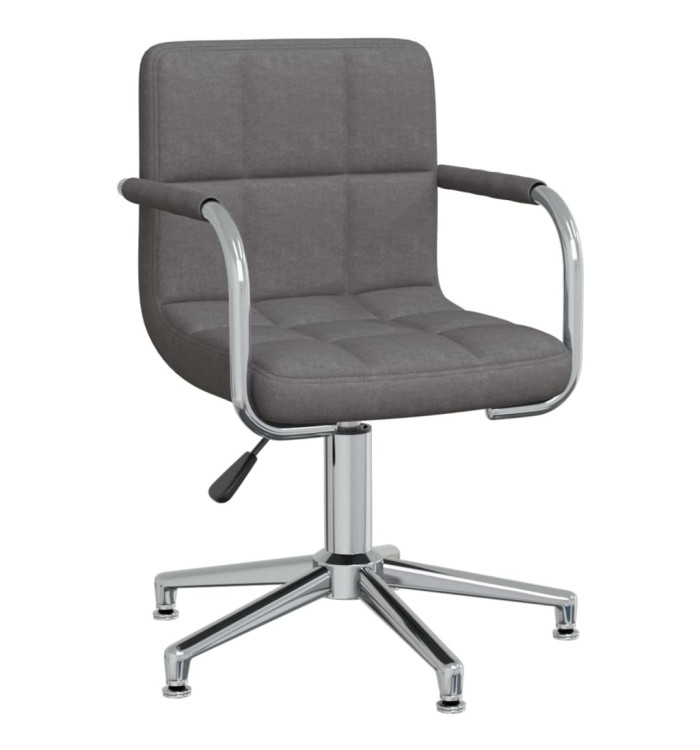 Chaise pivotante de salle à manger Gris foncé Tissu | Mobilier & Déco