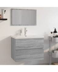 Meubles de salle de bain Sonoma gris Bois d'ingénierie | Mobilier & Déco
