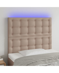 Tête de lit à LED Cappuccino 90x5x118/128 cm Similicuir | Mobilier & Déco