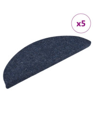 Tapis autoadhésifs de marches 5 pcs Bleu 56x17x3 cm Aiguilleté | Mobilier & Déco