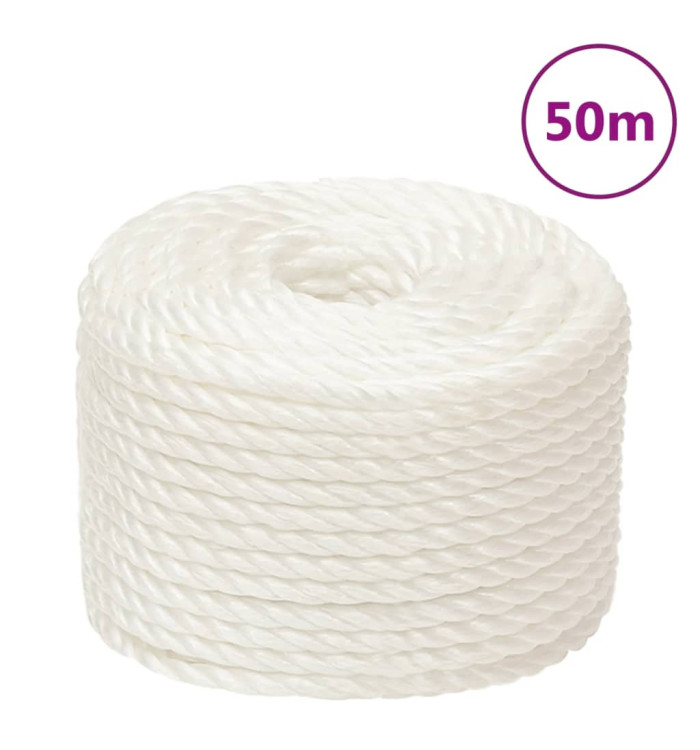 Corde de travail Blanc 24 mm 50 m polypropylène | Mobilier & Déco