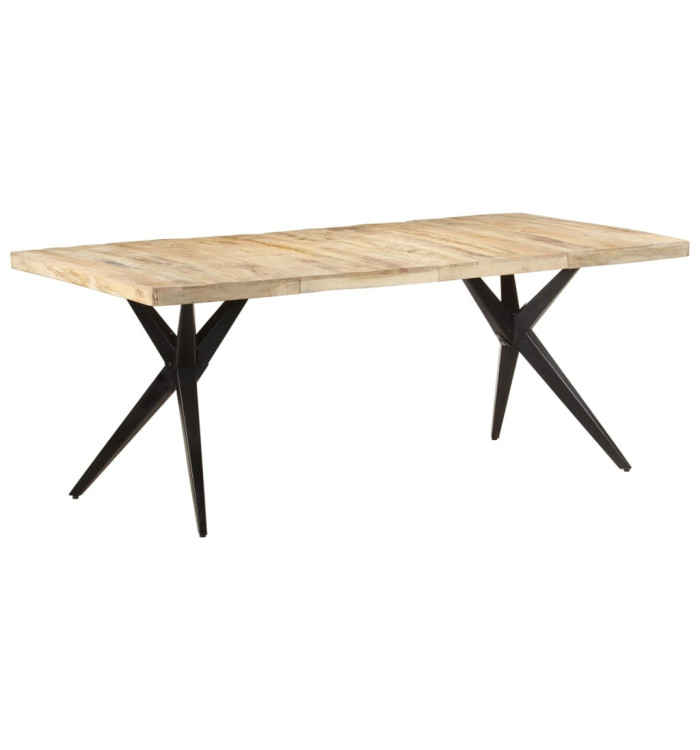 Table de salle à manger 200x90x76 cm Bois de manguier brut | Mobilier & Déco