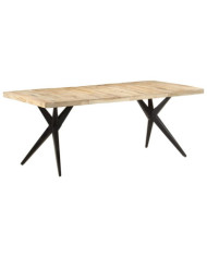 Table de salle à manger 200x90x76 cm Bois de manguier brut | Mobilier & Déco