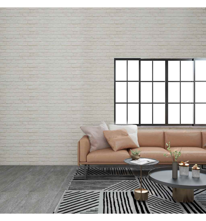 Panneaux muraux 3D avec design de brique blanc 10 pcs EPS | Mobilier & Déco