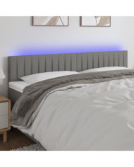 Tête de lit à LED Gris foncé 160x5x78/88 cm Tissu | Mobilier & Déco